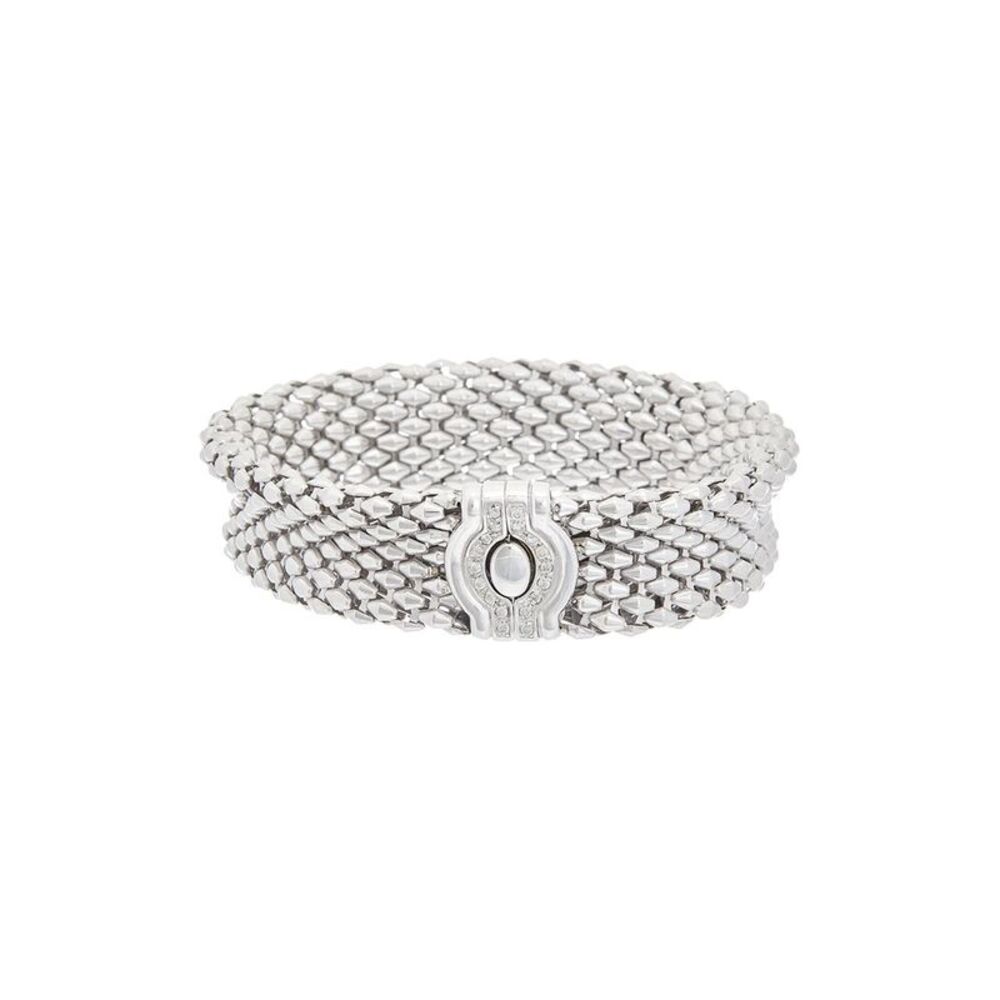 Meshmerise Mesh 0.25 Ct. Tw. Diamond Bangle Bracelet, White